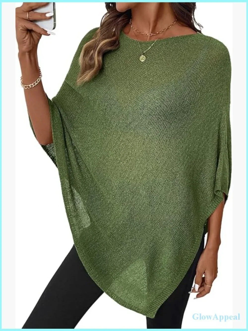 Sheer Knit Poncho Crochet Mesh Beach Cover Up Loose Fit Acrylic